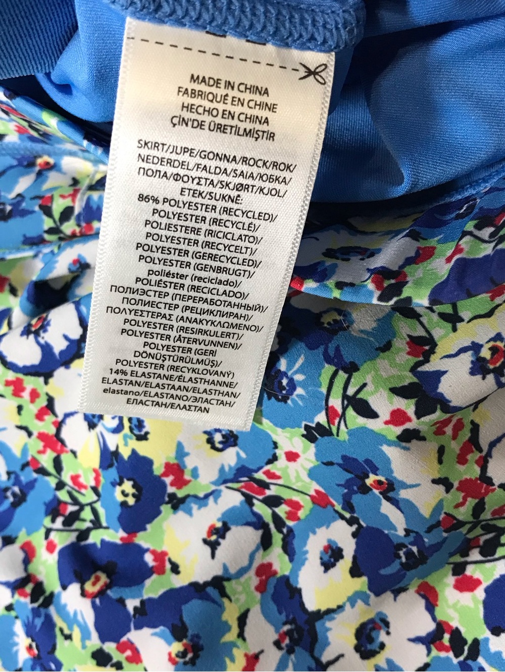 Ralph Lauren RLX Blue Multicolor Skort Size Large(12-14) - Picture 6 of 6
